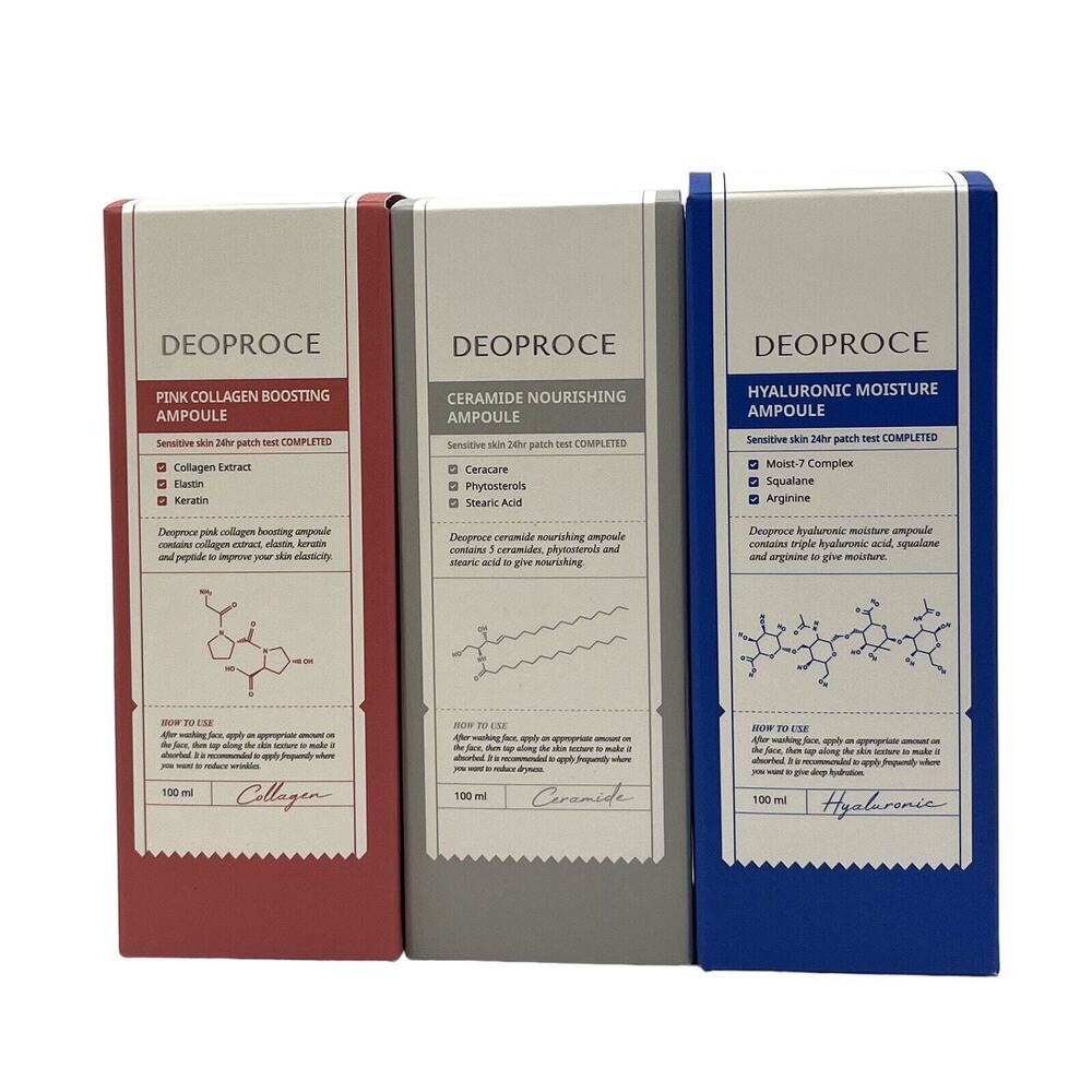 Deoproce Ampoule Skin Care Holiday Gift Trio Set